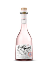 Load image into Gallery viewer, Our Rosé Gin bottle, featuring its natural pink hue. It naturally takes this tint thanks to its fresh raspberries. French: Notre bouteille de Gin Rosé, présentant sa teinte rosée naturelle, issue de l’utilisation des framboises fraîches.
