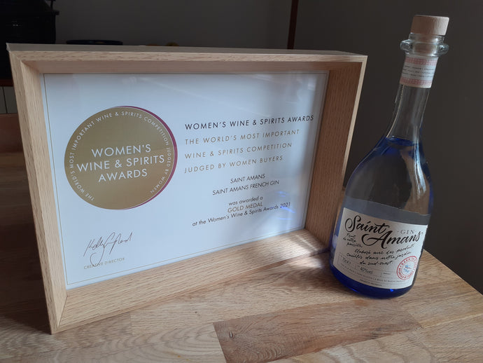 Saint Amans Gin remporte la médaille d'or aux Women's Wine and Spirits Awards 2021 !