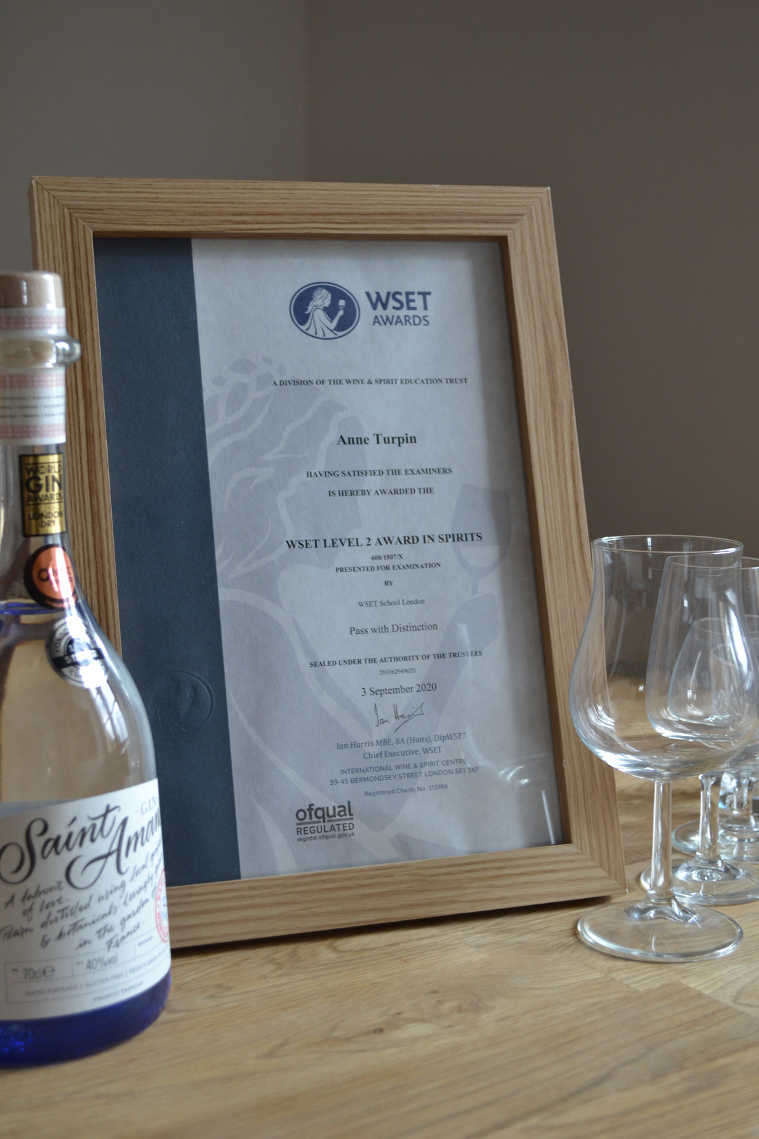 Blog September 2020: Anne's WSET diploma