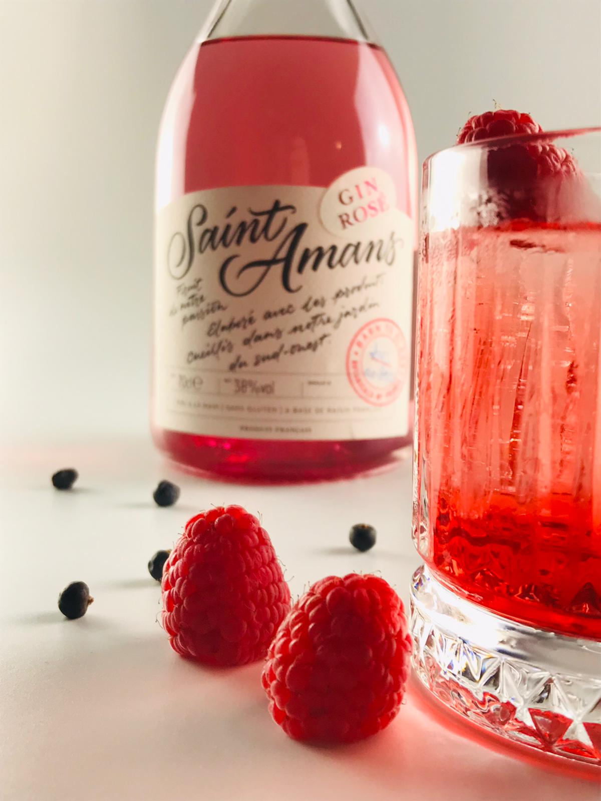Coffret Rustique - Saint Amans Gin Rosé & Bougie Rose Dorée