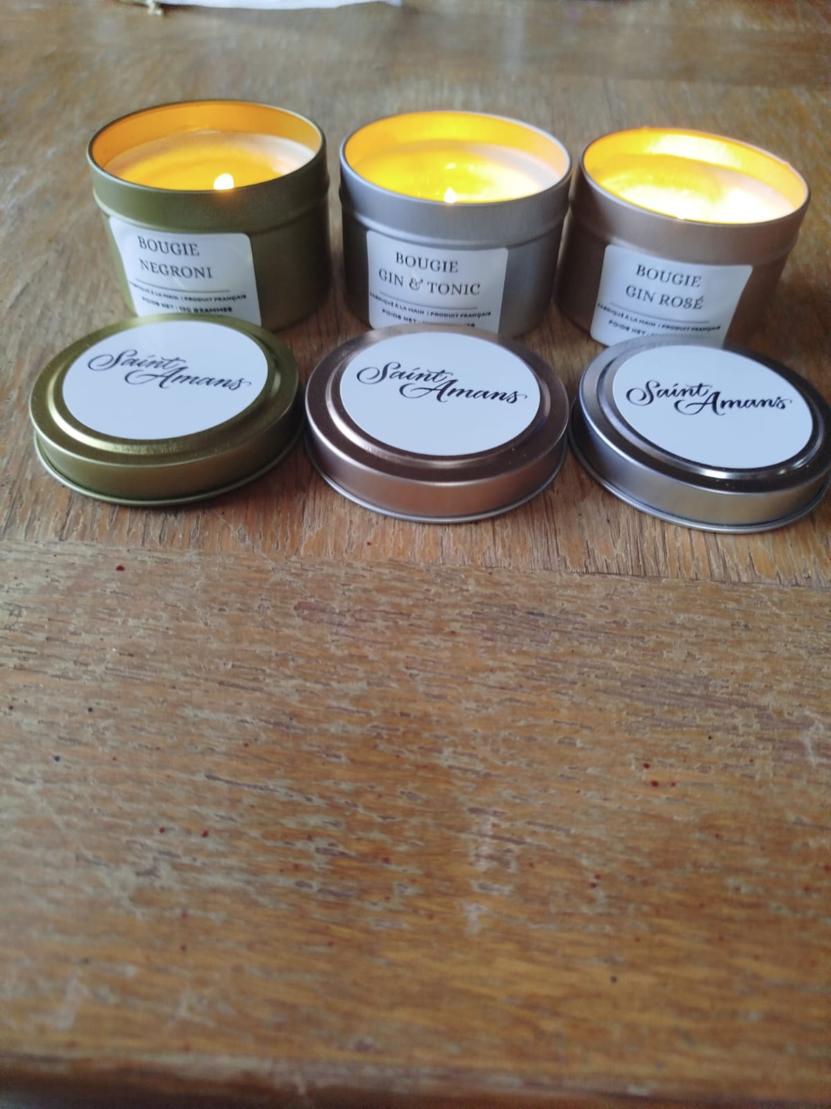 Bougies parfumées au gin