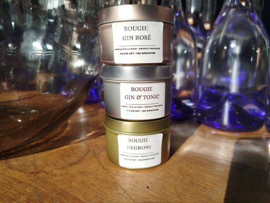 Bougies parfumées au gin