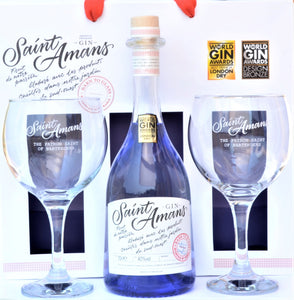 Saint Amans Original Gin Gift Box Set Inc. Glasses